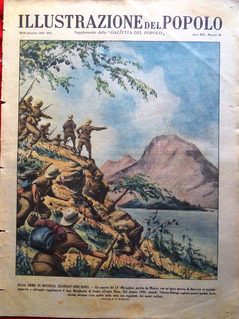 Illustrazione del Popolo 26 Dicembre 1936 Regno Giorgio VI Addis …
