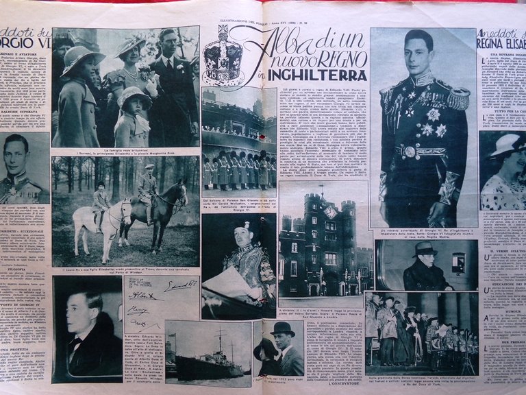 Illustrazione del Popolo 26 Dicembre 1936 Regno Giorgio VI Addis …
