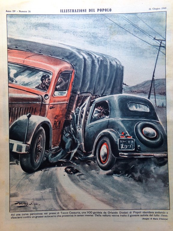 Illustrazione del Popolo 26 Giugno 1949 Trieste Italiana Accademia Cucina …