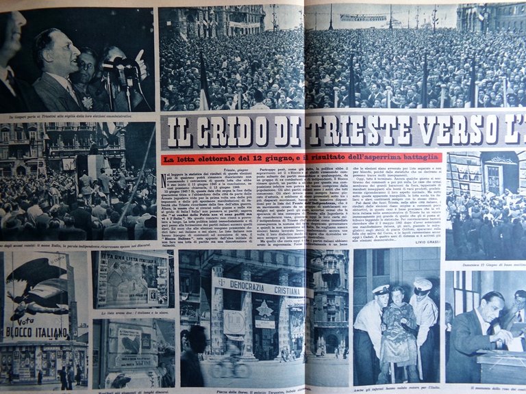 Illustrazione del Popolo 26 Giugno 1949 Trieste Italiana Accademia Cucina …