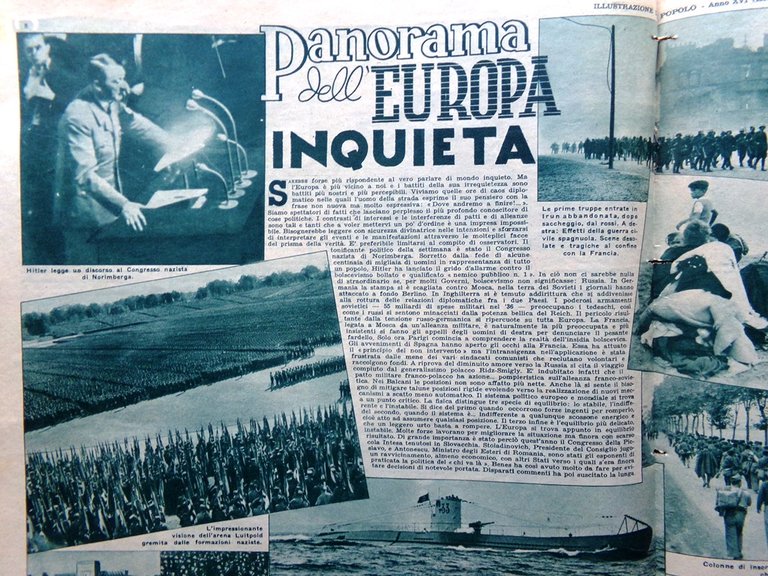 Illustrazione del Popolo 26 Settembre 1936 Donne Wagner Hitler Cuore …