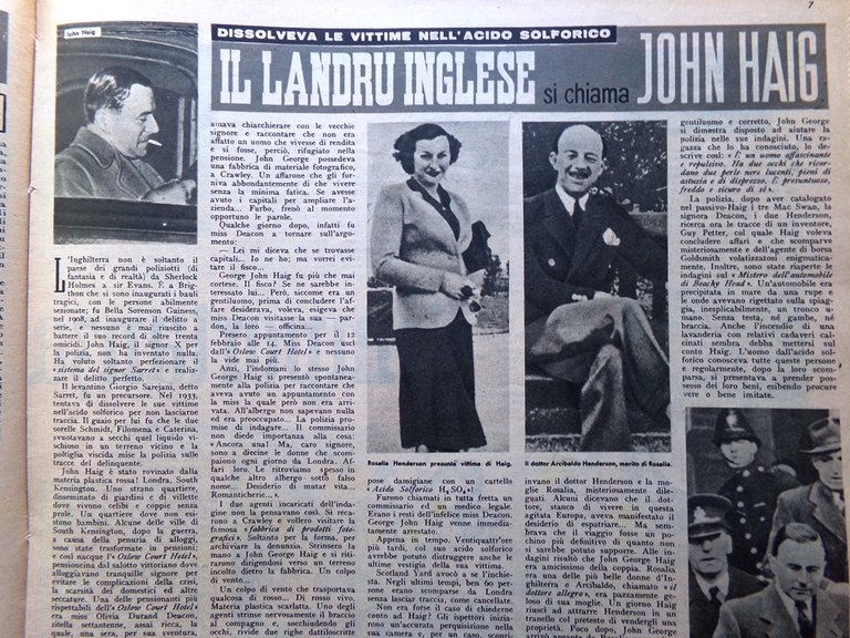 Illustrazione del Popolo 27 Marzo 1949 Cyliakus Dongo John Haig …