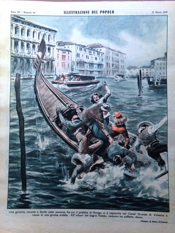 Illustrazione del Popolo 27 Marzo 1949 Cyliakus Dongo John Haig …