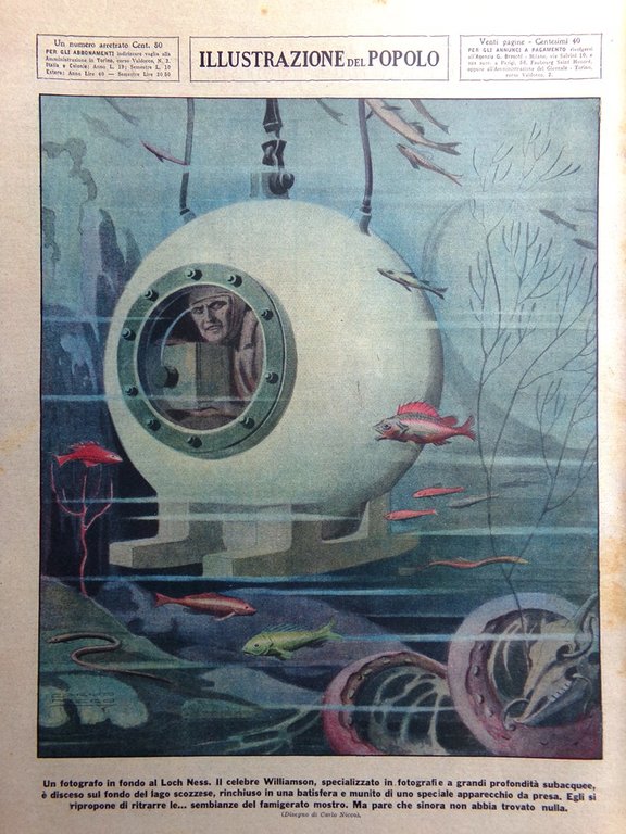 Illustrazione del Popolo 27 Ottobre 1934 Messico Loch Ness Costumi …