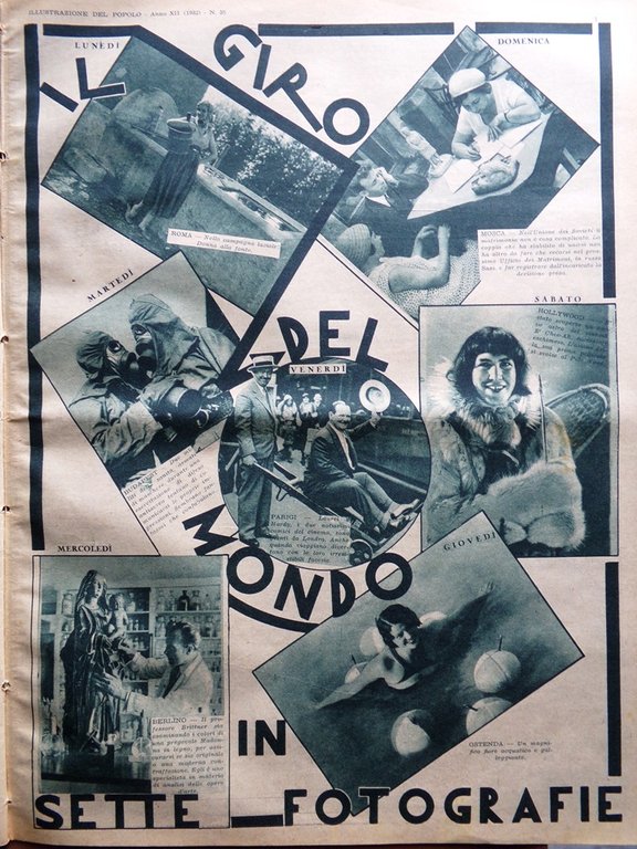 Illustrazione del Popolo 28 Agosto 1932 Olimpiadi Los Angeles Earhart …