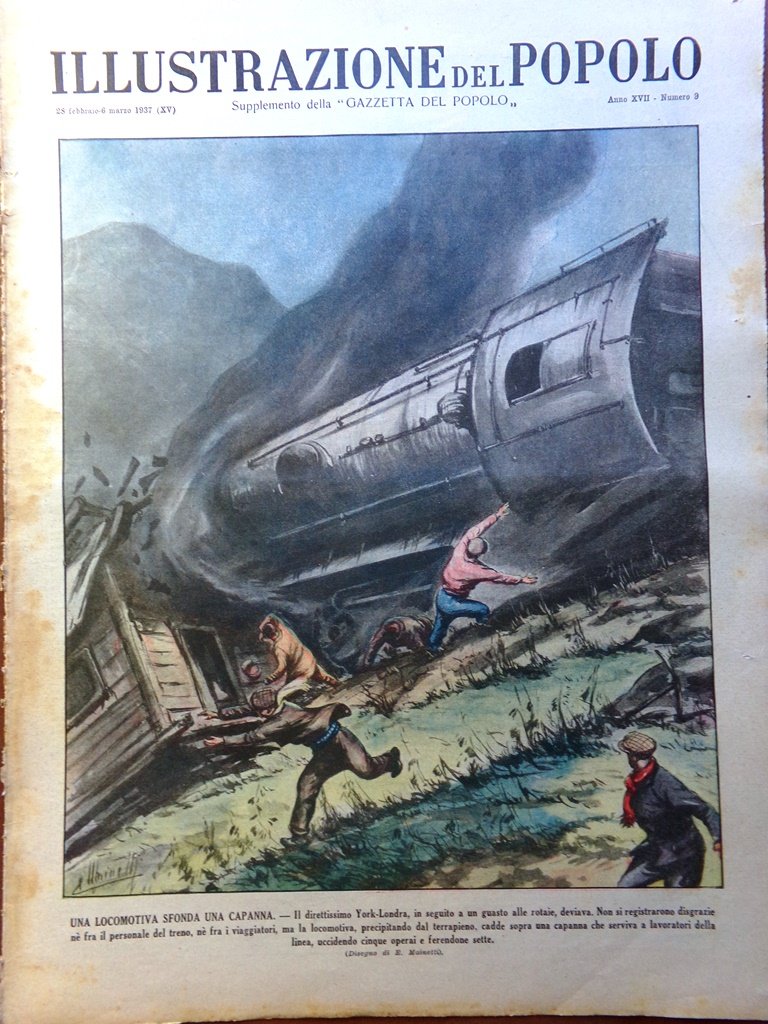 Illustrazione del Popolo 28 Febbraio 1937 Vittorio Emanuele Volto Umano …