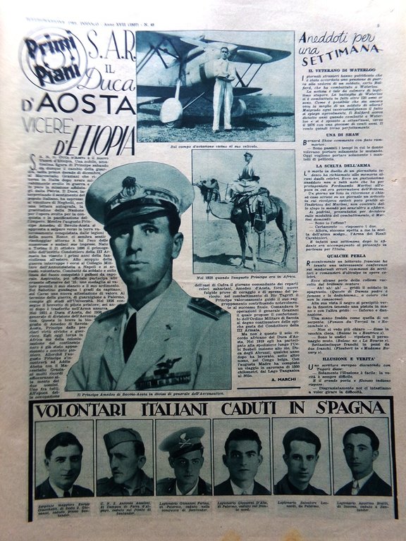 Illustrazione del Popolo 28 Novembre 1937 Nanchino Duca D'Aosta Mostra …