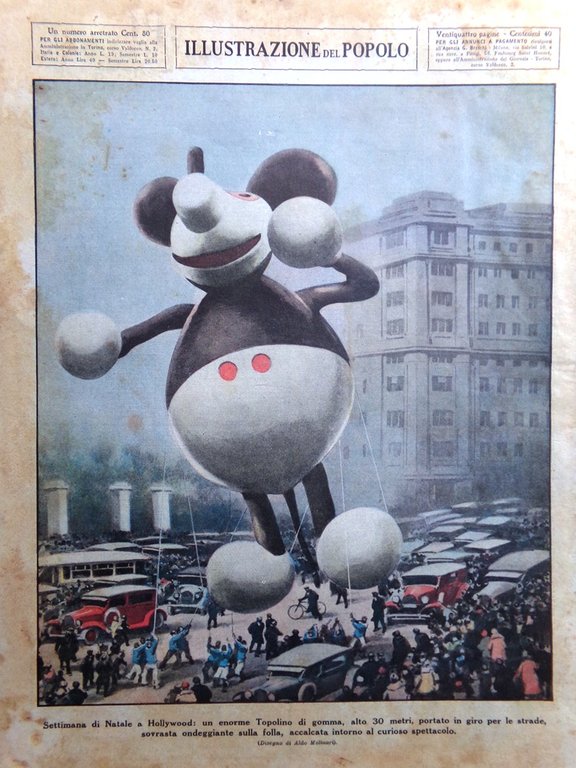 Illustrazione del Popolo 29 Dicembre 1934 Rodolfo Lago Grock Topolino …