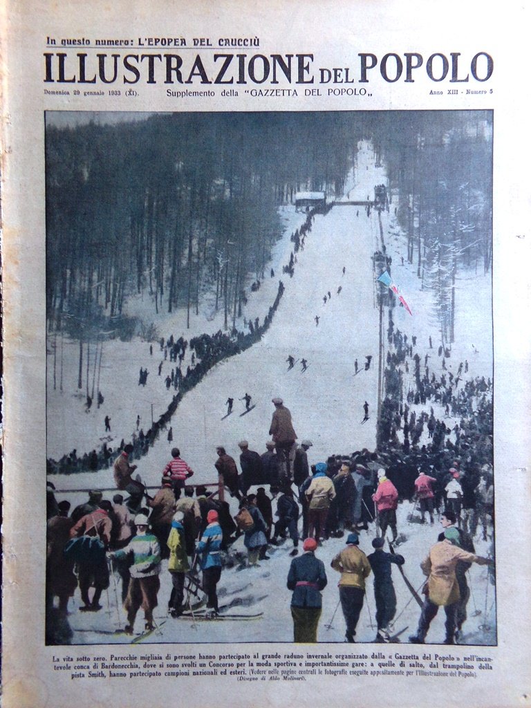 Illustrazione del Popolo 29 Gennaio 1933 Cuochi Russia Cani Maria …