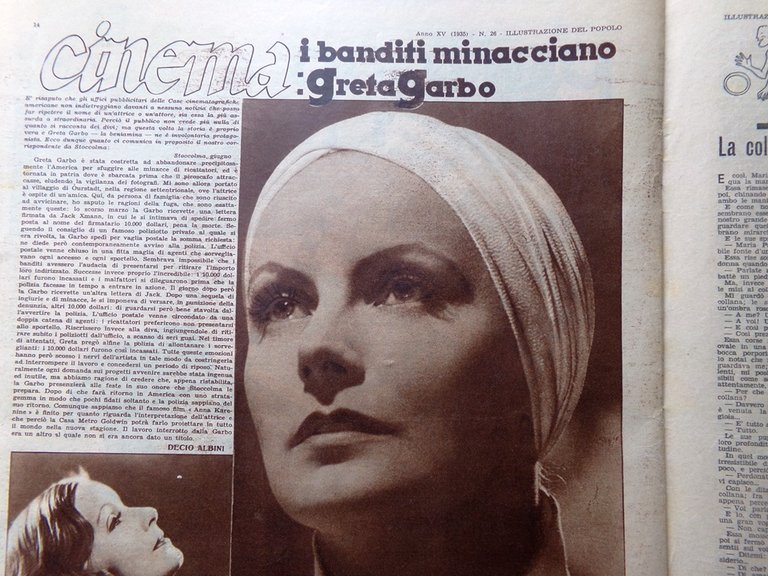 Illustrazione del Popolo 29 Giugno 1935 Greta Garbo Siluri Legionari …