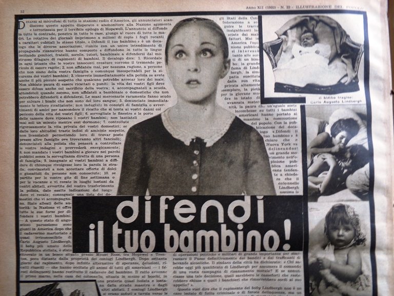 Illustrazione del Popolo 29 Maggio 1932 Charles Lindbergh Giro Italia …