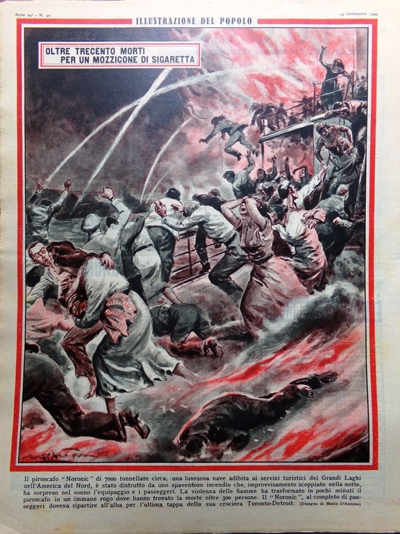 Illustrazione del Popolo 29 Settembre 1949 Noronic Barbieri Coppi Bartali …