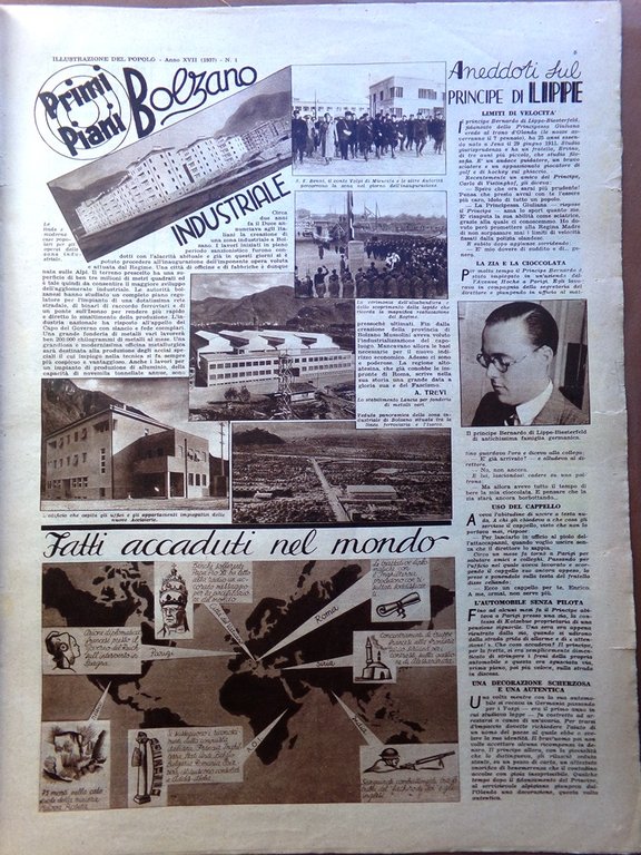 Illustrazione del Popolo 3 Gennaio 1937 Greta Garbo Laurel Hardy …