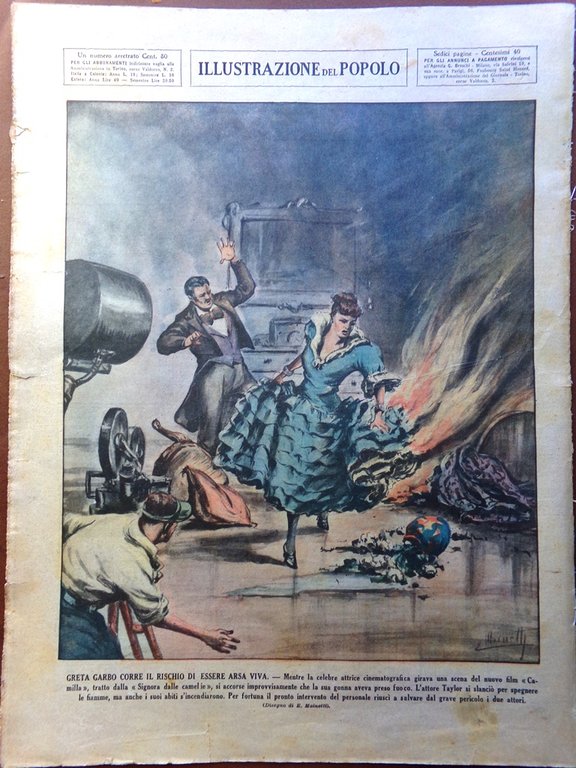 Illustrazione del Popolo 3 Gennaio 1937 Greta Garbo Laurel Hardy …