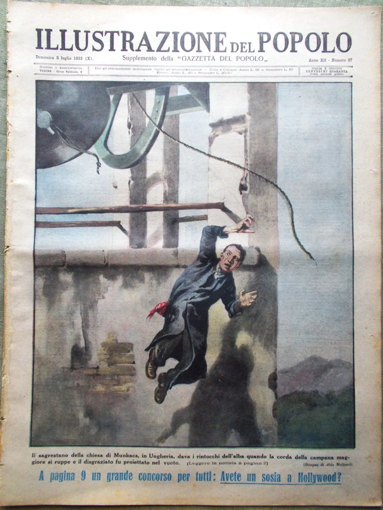 Illustrazione del Popolo 3 Luglio 1932 Juventus Campione Dublino Australia …