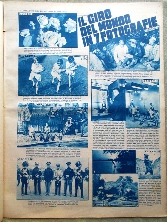 Illustrazione del Popolo 3 Luglio 1932 Juventus Campione Dublino Australia …