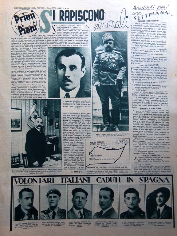 Illustrazione del Popolo 3 Ottobre 1937 Asse Duce Roma Berlino …