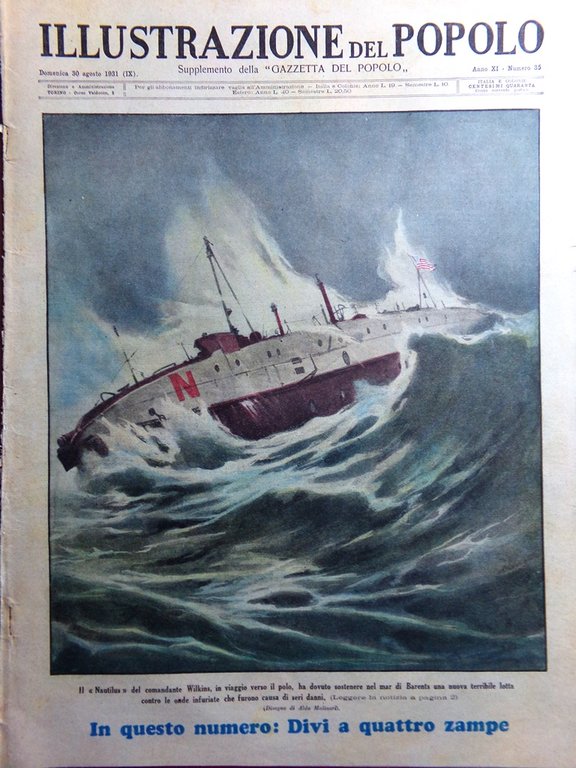 Illustrazione del Popolo 31 Agosto 1935 Cassala Scivolo Acqua Post …