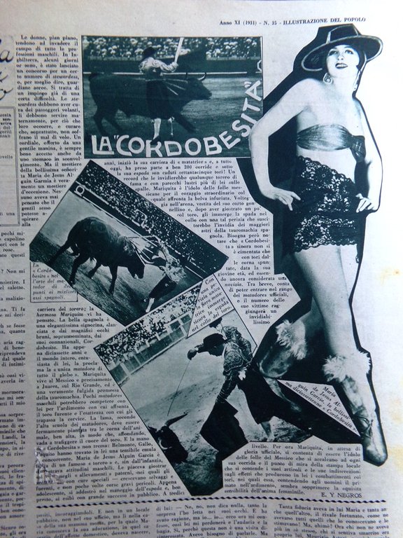 Illustrazione del Popolo 30 Agosto 1931 Fatty Cordobesita Lawrence d'Arabia …