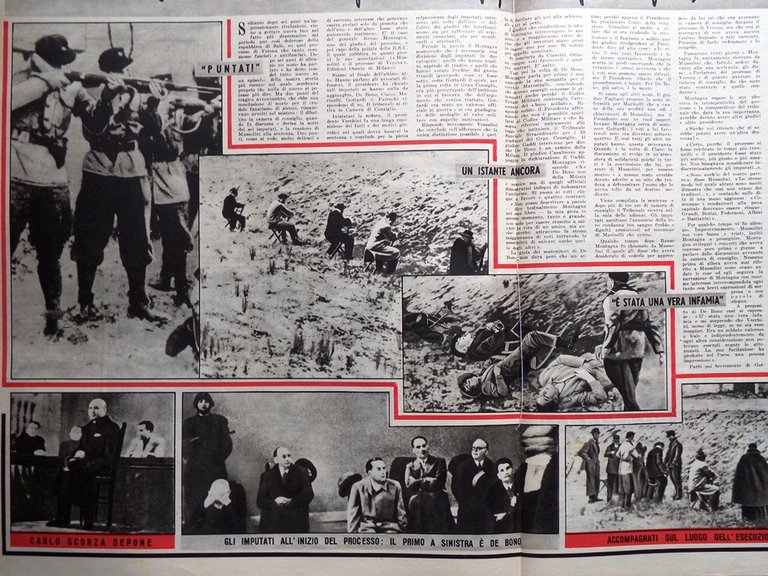 Illustrazione del Popolo 30 Ottobre 1949 Processo di Verona Armstrong …