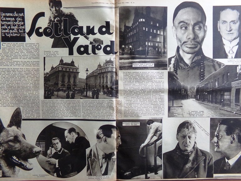 Illustrazione del Popolo 31 Luglio 1932 Scotland Yard Teatro Charleroi …