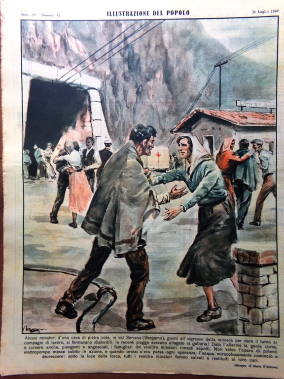 Illustrazione del Popolo 31 Luglio 1949 Coppi Bartali Cometa Halley …