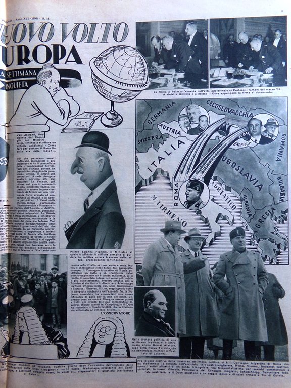 Illustrazione del Popolo 4 Aprile 1936 Adi Abo Selassiè Hitler …