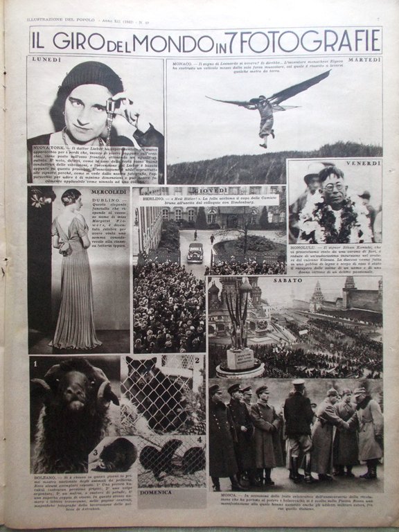 Illustrazione del Popolo 4 Dicembre 1932 Palermo Calcio Acrobazie Gustavo …