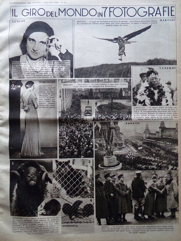 Illustrazione del Popolo 4 Dicembre 1932 Palermo Calcio Acrobazie Gustavo …