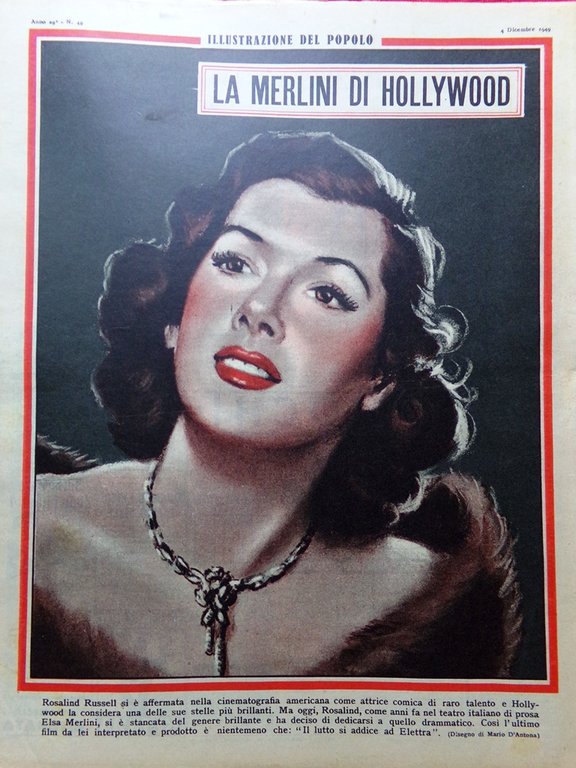 Illustrazione del Popolo 4 Dicembre 1949 Calcio Russell Gerarchi Fascisti …