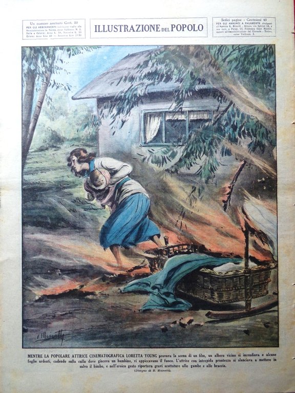 Illustrazione del Popolo 4 Luglio 1936 Earhart Mollison Palestina Ciclismo …