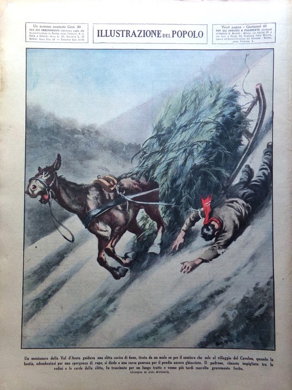 Illustrazione del Popolo 4 Maggio 1935 Aeroporto Psicotecnica Rubini Correggio