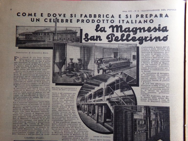 Illustrazione del Popolo 4 Marzo 1934 Matteoda Durando Magnesia Alberto …