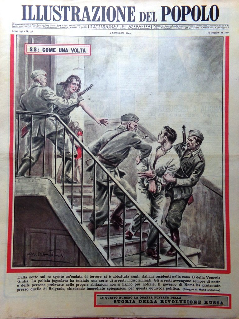 Illustrazione del Popolo 4 Settembre 1949 Giuliano Carabinieri Rasputin Maigret