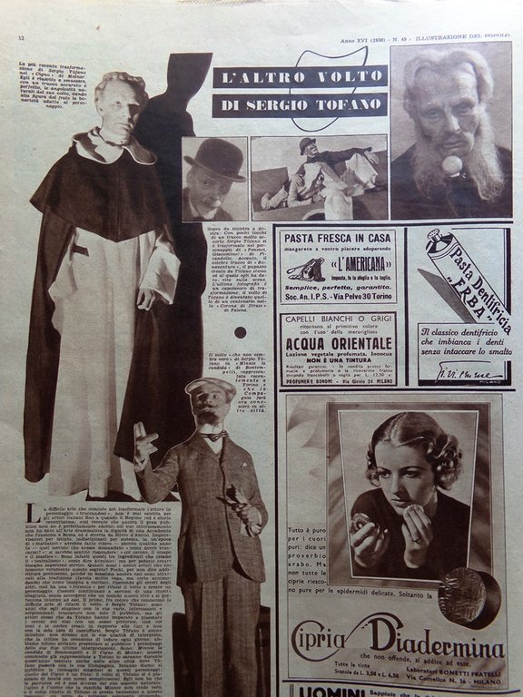 Illustrazione del Popolo 5 Dicembre 1936 Horthy Roma Pattinaggio Tofano …