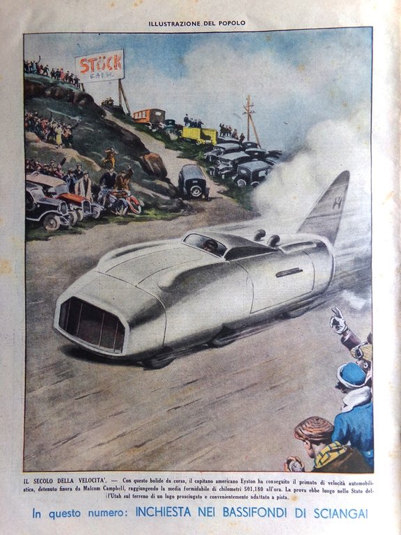 Illustrazione del Popolo 5 Dicembre 1937 Bassifondi Shangai Minatori Arsia …