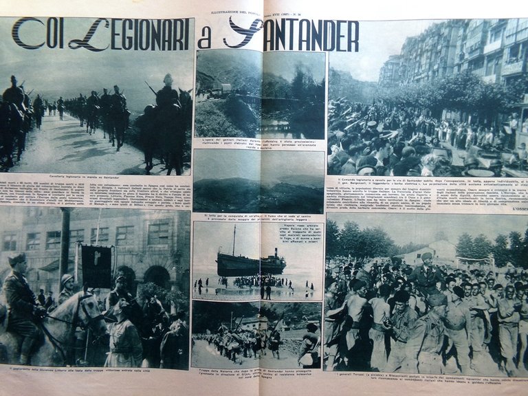 Illustrazione del Popolo 5 Settembre 1937 Santander Liberata Re Faruk …