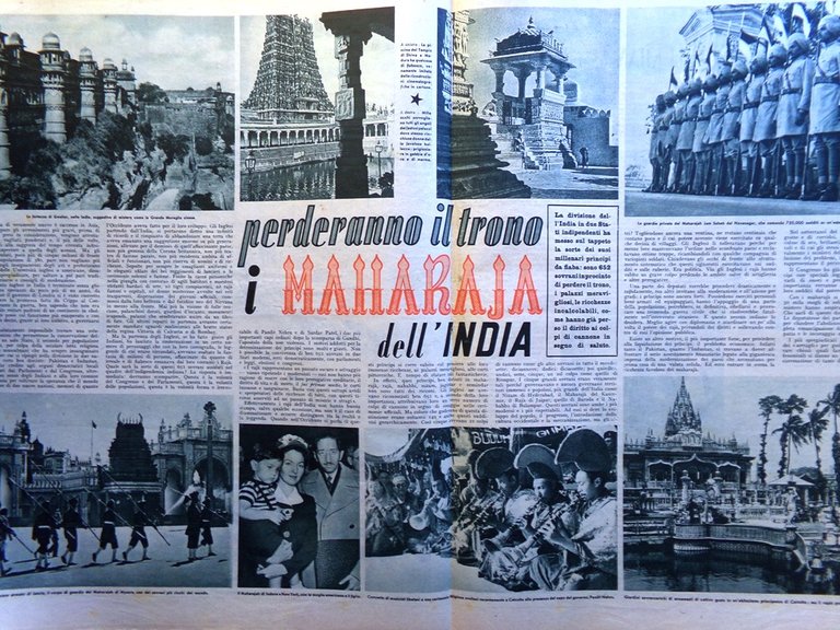 Illustrazione del Popolo 6 Febbraio 1949 Power Mascagni Maragià India …