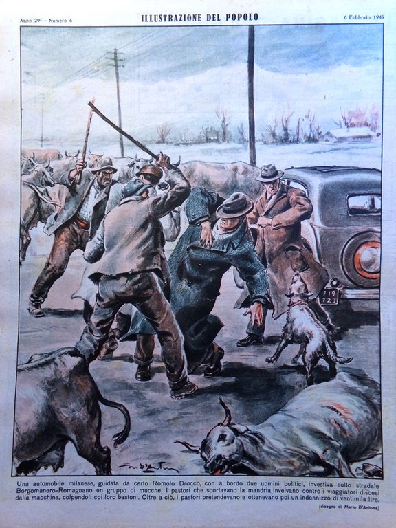 Illustrazione del Popolo 6 Febbraio 1949 Power Mascagni Maragià India …