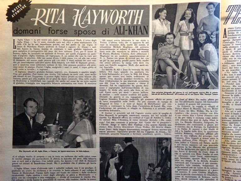 Illustrazione del Popolo 6 Febbraio 1949 Power Mascagni Maragià India …