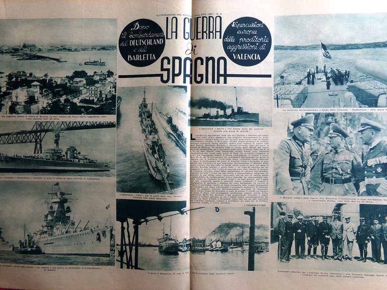 Illustrazione del Popolo 6 Giugno 1937 Guerra in Spagna Gonzaga …