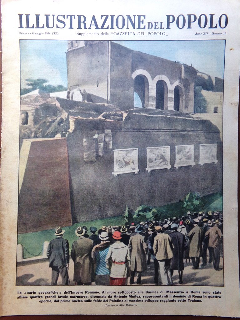 Illustrazione del Popolo 6 Maggio 1934 Oberdan Piola Furto Gioconda …