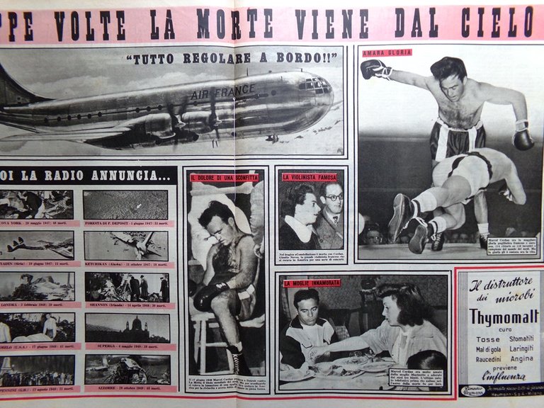 Illustrazione del Popolo 6 Novembre 1949 Marcel Cerdan Babic Bellentani …