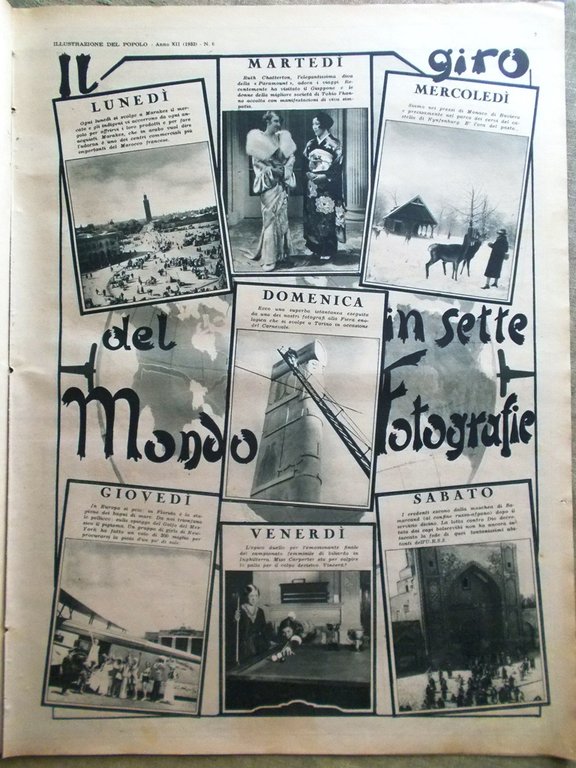 Illustrazione del Popolo 7 Febbraio 1932 Giocattoli Cinesi Valentino Washington