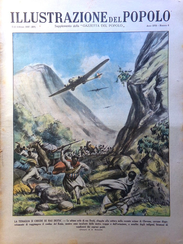 Illustrazione del Popolo 7 Febbraio 1937 Diluvio America Turchia Michele …