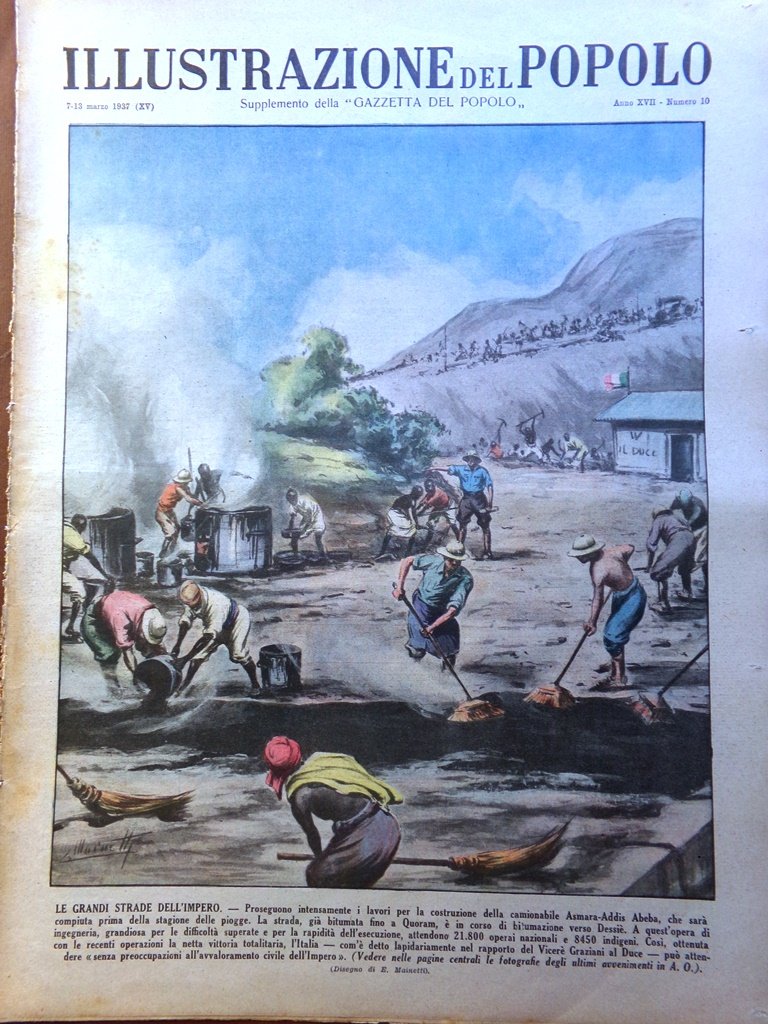 Illustrazione del Popolo 7 Marzo 1937 Briganti in Etiopia Impero …