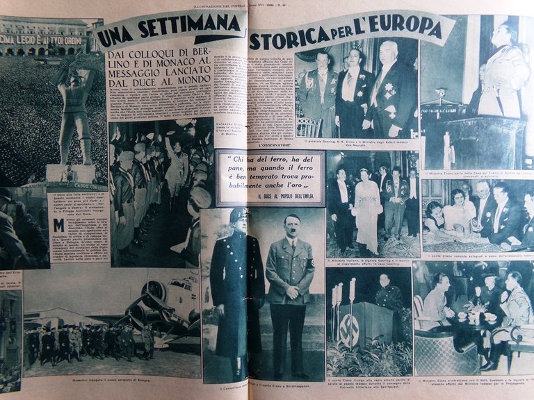 Illustrazione del Popolo 7 Novembre 1936 Palmira Salengro Duce Bologna …