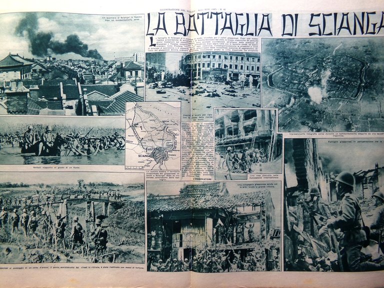 Illustrazione del Popolo 7 Novembre 1937 Battaglia Shangai Torre Pisa …