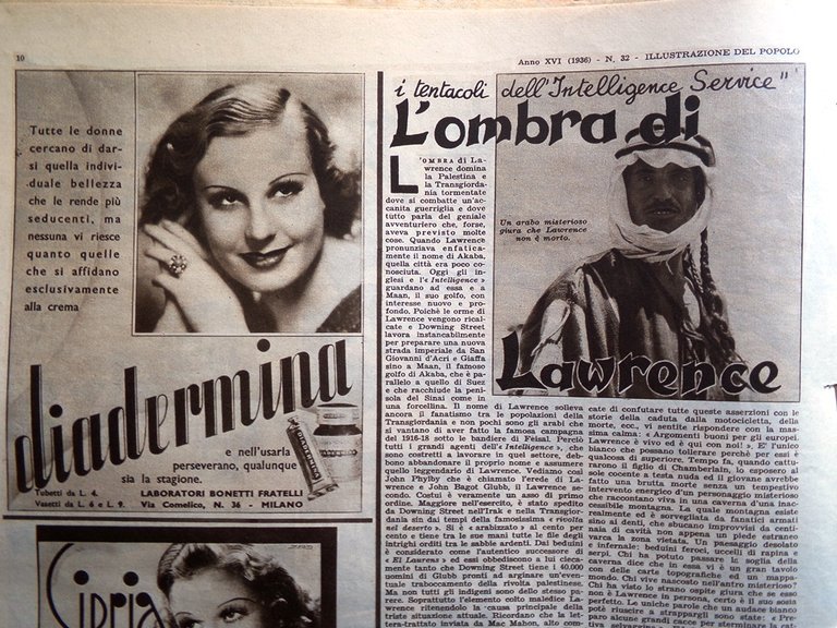 Illustrazione del Popolo 8 Agosto 1936 Kalman Cot Guerra in …