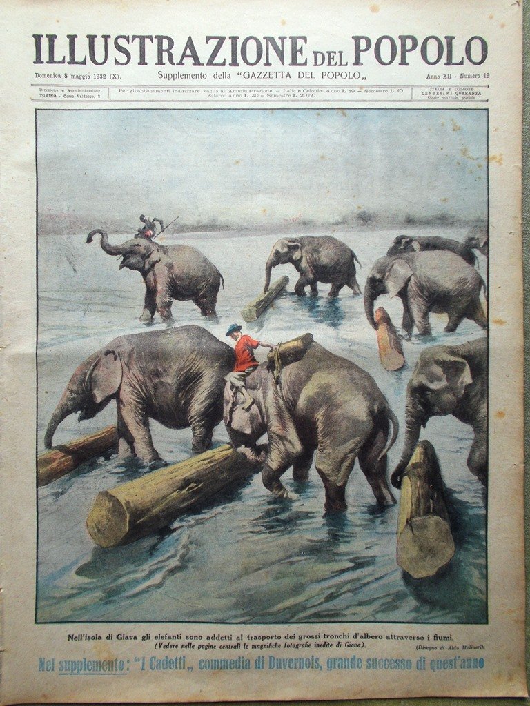 Illustrazione del Popolo 8 Maggio 1932 Spiriti Medium Teatro Tedesco …